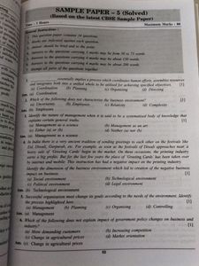 CBSE Class 12 Sample Paper 2021 Business Studies and Economics