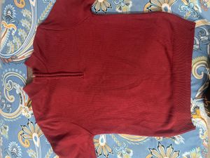 Men's Red Pullover Sweater
