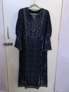 Elegant Printed Kurta With Dupatta
