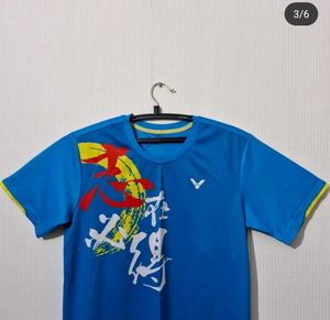 VICTOR BADMINTON TSHIRT ( BLUE )