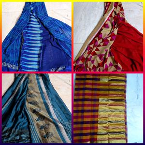 🔥🔥🔥4 New Sarees Combo🔥🔥🔥