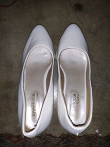 White Bellies With Block Heels