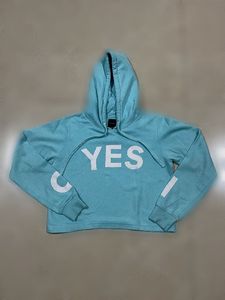 Blue 'YES' Graphic Hoodie