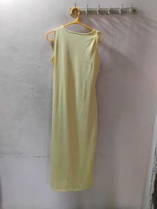 Women&#39;s Ruched Light Yellow Dress