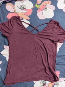 Shein V-Neck Crisscross Top