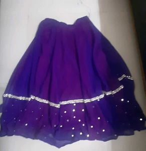 Purple Mirror Work Lehenga