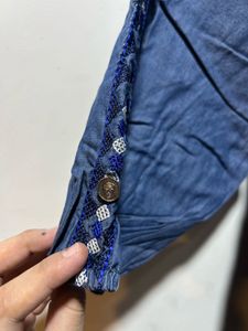 Chambray Off-the-Shoulder Top