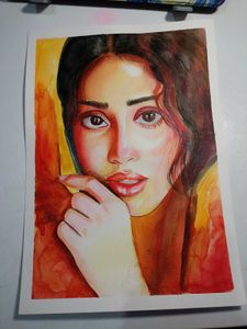 Water Colour Portrait | Janvi Kapoor