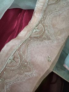 Light Blue Embroidered Saree