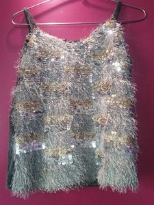 Sequin Fringe Cami Top