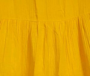 Yellow V-Neck Cotton Dress