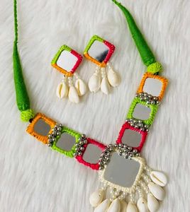 Navratri Special Mirror Necklace Set ( Fixed Rate)
