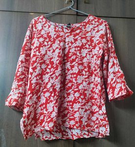 Red Cotton Co-ord Set