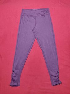 Crane Purple Stretchable Leggings - Size M