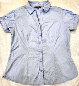Cute Light Blue Button-Up Shirt