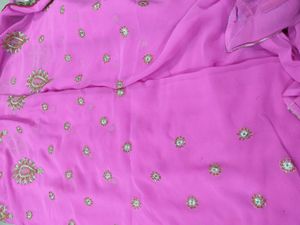 Pink Saree With Blouse