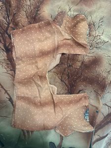 Stylish Brown &amp; Green Printed Saree with Floral Wo
