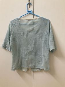 MY StoryGirl Light Blue Lace Cardigan