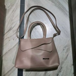 Brownish/beige Classic Taupe Handbag and Sling
