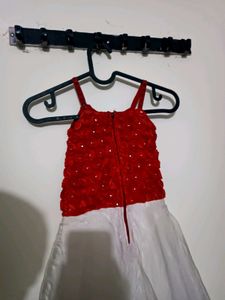 Red &amp; White Party Dress