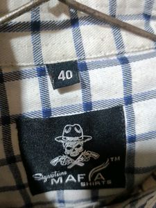 White Check Boyfriend Shirt