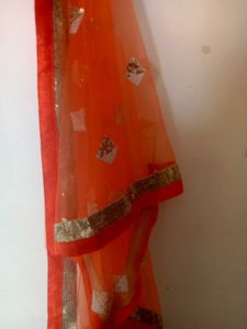 Orange Embellished Anarkali Suit