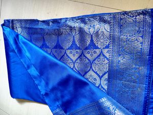 New Brand Satin Silk Saree With Stiched Blouse
