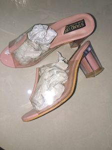 Pink Transparent Heels