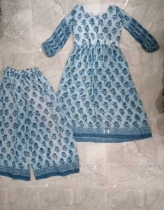 Floral Print Palazzo Pant with same pattern Kurta