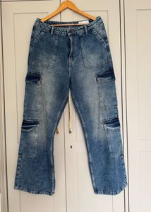 NEW! Baggy Cargo Denim jeans - Waist 34