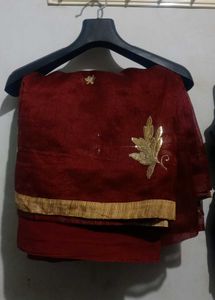 Elegant Maroon Saree