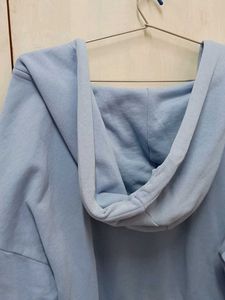 Blue Cropped Hoodie