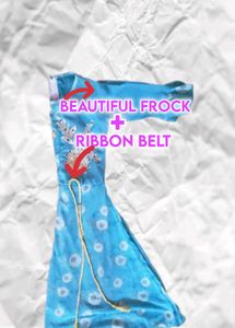 Cyan Blue Frock For 10-14years Girls (cheap Rate)