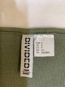 Olive Ribbed Crop Top