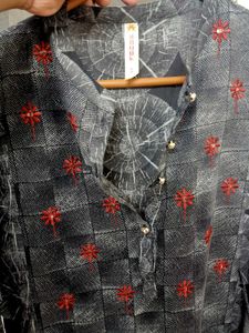 ANOUK Elegant BLACK Printed Kurta