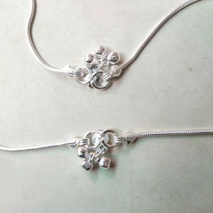 Pure Silver Snack 🥨 Chain ⛓️ Anklets पायल 1 Pair