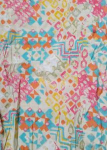 Patterned Embellished Button-Down Top