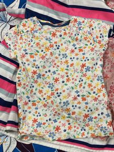 2-4 Yr Girl Kids&#39; Graphic &amp; Floral T-Shirt Bundle