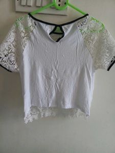 Imported White Lace Top