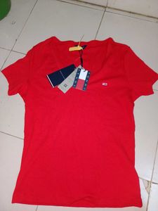 Red Tommy Hilfiger Tee