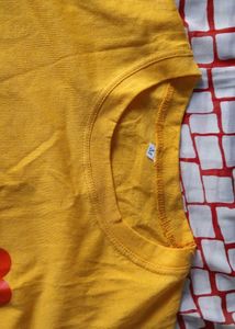 ✨Cotton Yellow T-Shirt For Girls–Soft&amp; EverydayUse