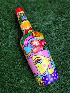 Hand Painted Decorative Bottle