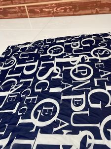 Blue Printed Chiffon Square Scarf