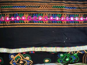 Embroidered Mirror Work Dupatta