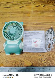 Robot Shape Hand Fan 3 Speed Mode With Cable