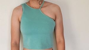 Mint Green Asymmetrical Tank