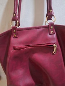 Maroon Tote Bag (gucci dupe)