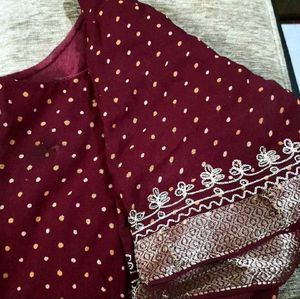 Embroidered Maroon Fabric