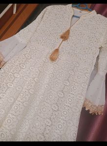 Chikankari Partywear Anarkali Kurti Gown