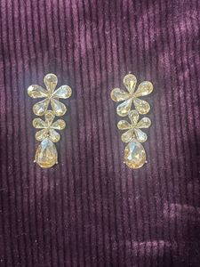 floral stone earrings